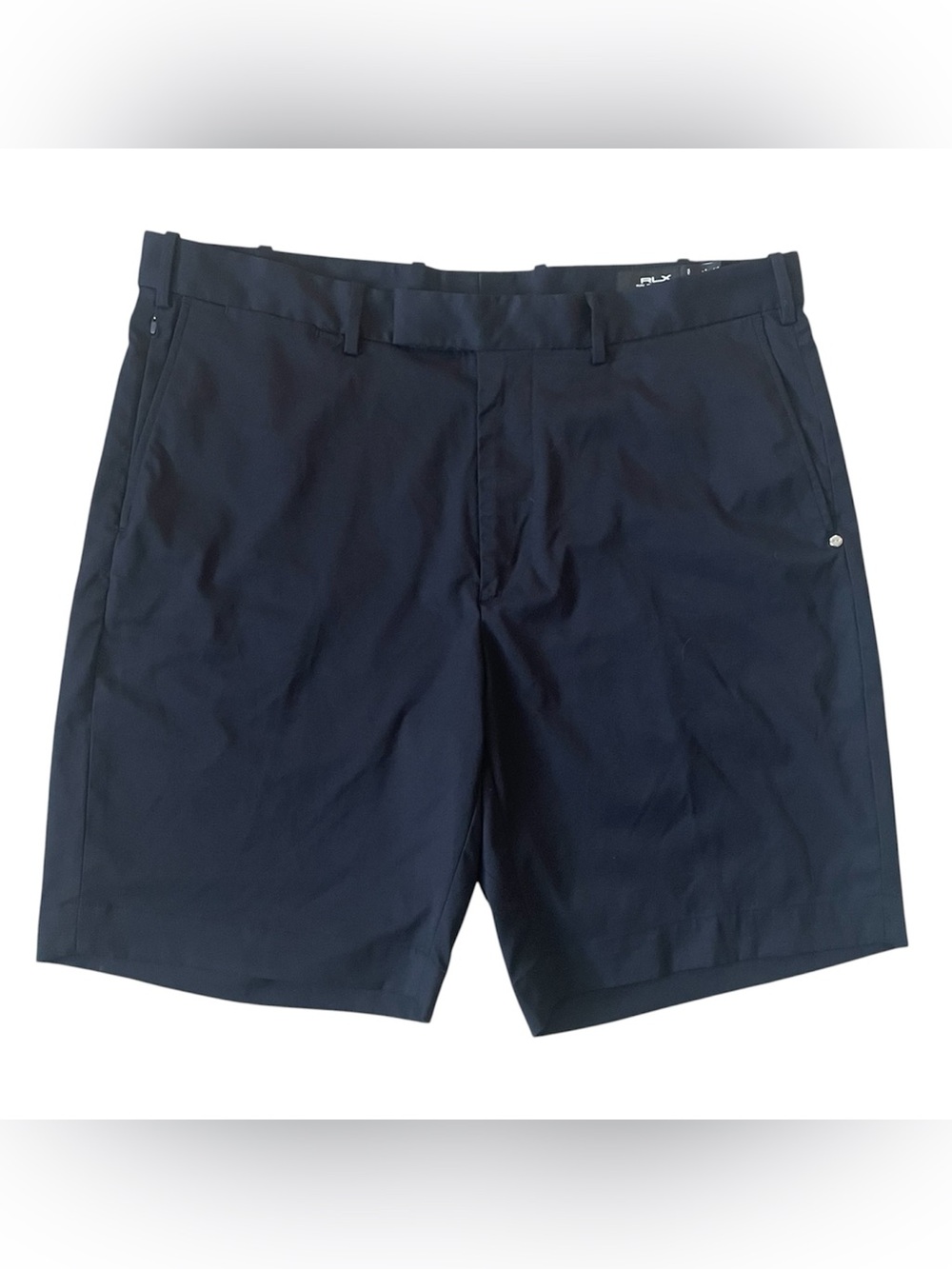 RLX Ralph Lauren men's tailored-fit performance black golf shorts